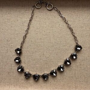 Stella & Dot Somervell silver and black necklace (bracelet sold separate)